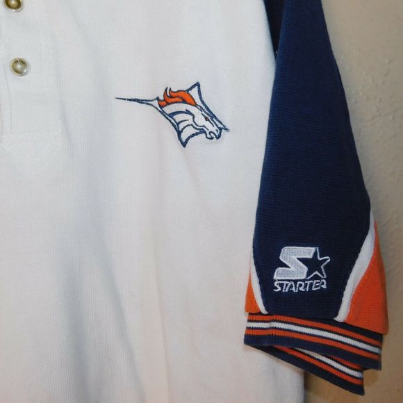 Vintage NFL Polo Shirt Adult XL Pro Line Starter Denver Broncos - Picture 5 of 8